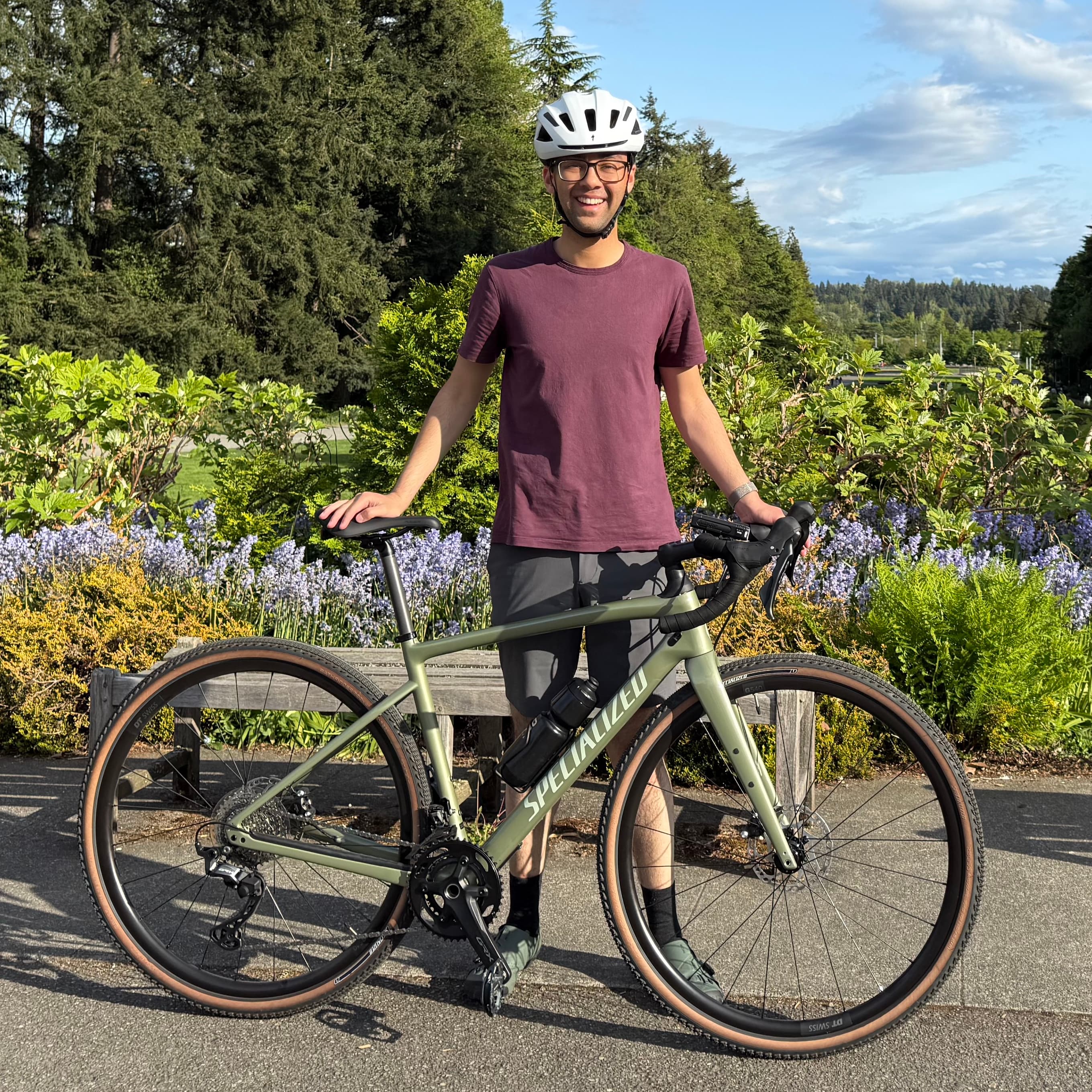 Hayden with his bike